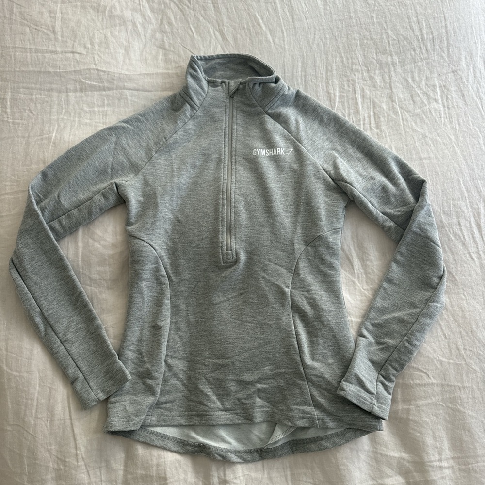 Gymshark Women's Gray Quarter-Zip Top